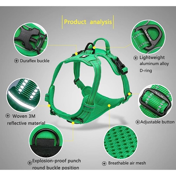 TRUE LOVE Adjustable Reflective No-Pull Harness - Small Dogs, Safety and Control - Picture 5 of 7